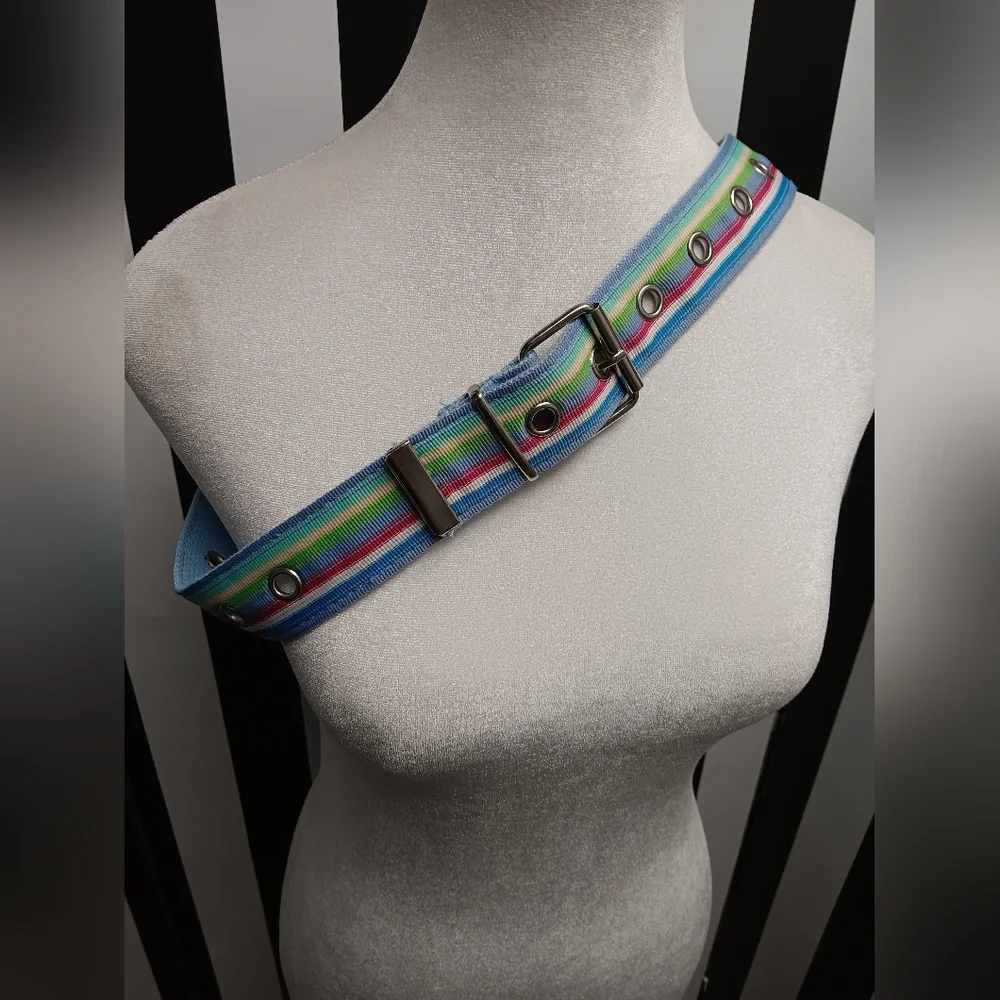 Rainbow canvas belt - Picture 4 of 6